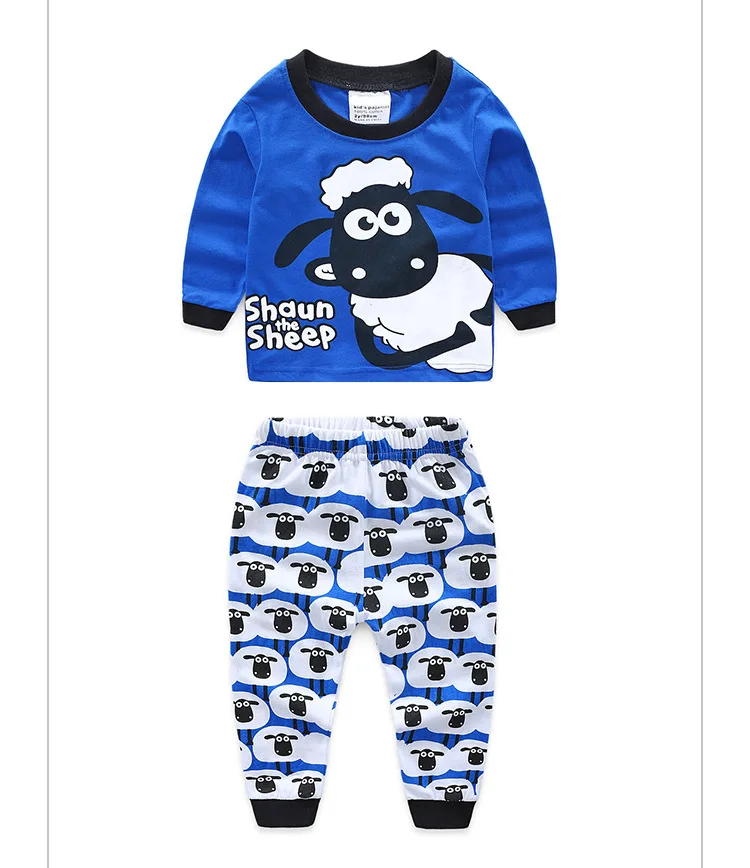 Children's Clothing Sets Boys Sleepwear Clothes Kids Sheep Pajamas Set Baby Girls Cotton Cartoon Pijamas Spring Autumn Pyjamas |