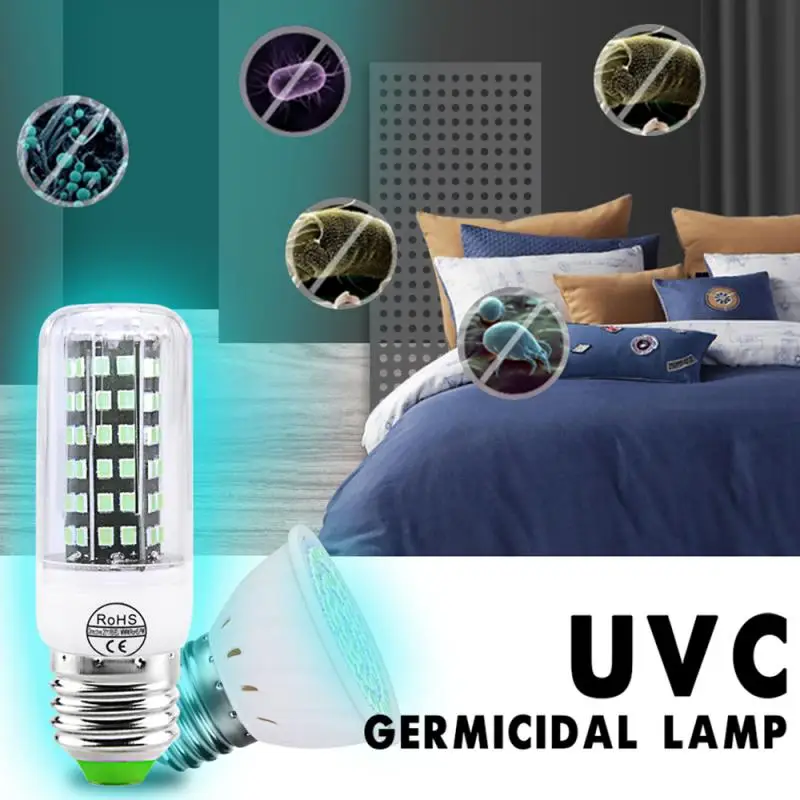 E27 бактерицидная лампа UVC УФ-лампа стерилизатор светодиодная для дезинфекции GU10