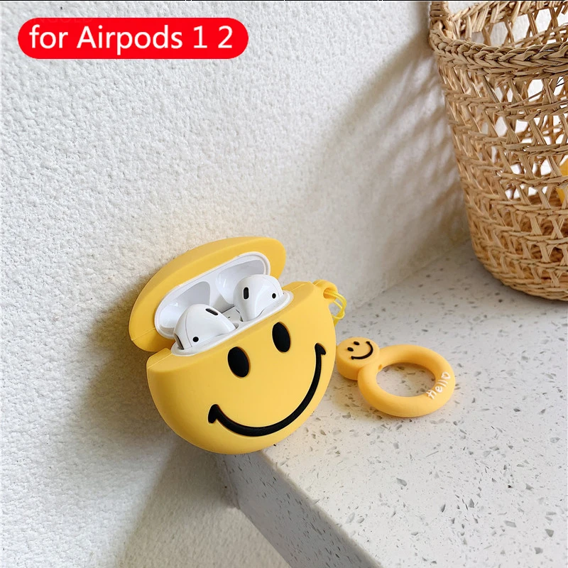 Для Apple Airpods чехол силиконовые милые аксессуары для мультяшных Airpods 2 Наушники коробка Беспроводная bluetooth-гарнитура защитный чехол