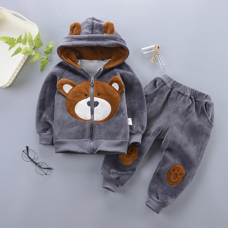 Осенне-зимний комплект детской одежды новинка 2019 года теплый спортивный костюм