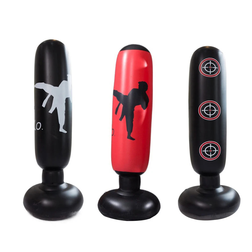 

1.6m Boxing Training Tumbler Pillar Pressure Relief Standing Inflatable Sandbags for Taekwondo Training Equipment