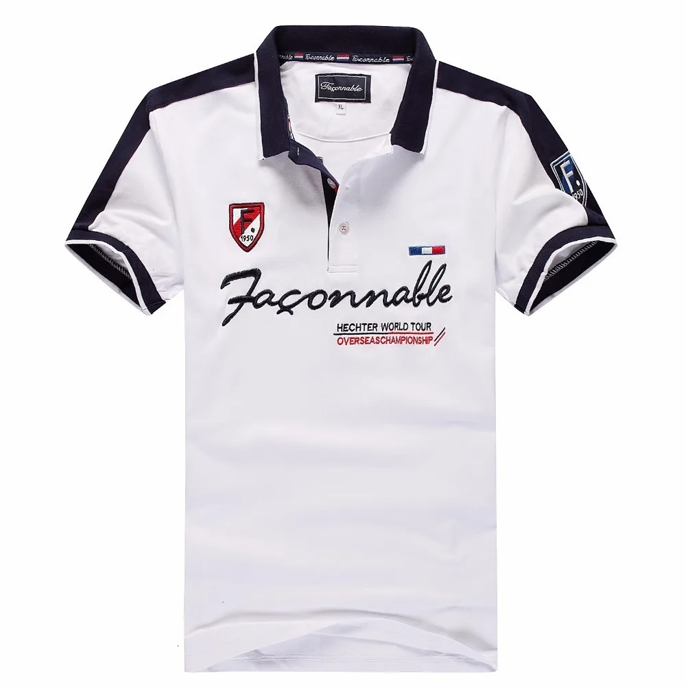 Высококачественные Новые мужские рубашки поло с коротким рукавом из хлопка