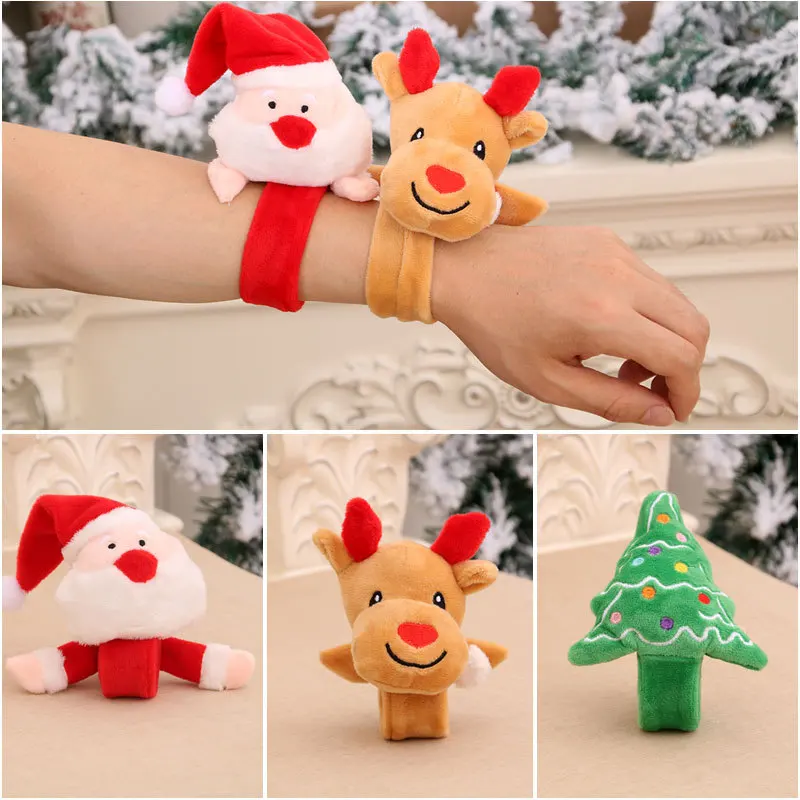 

Christmas Slap Bracelets Santa Claus Snowman Bear Reindeer Wristband Xmas Decoration
