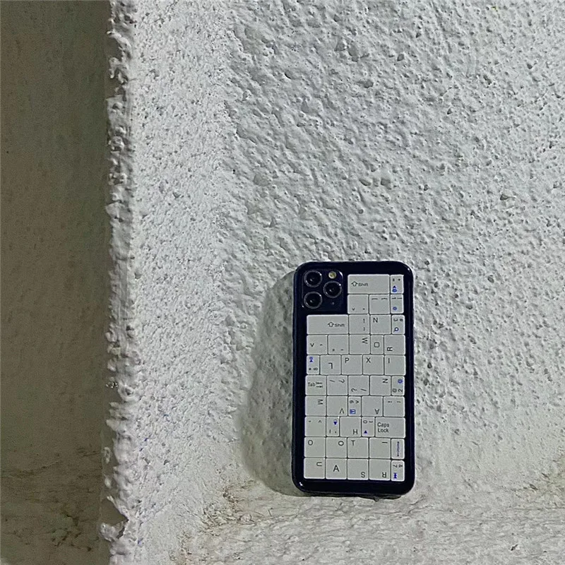 

Spoof Keyboard Net Red Keyboard iPhone Case Handmade For iPhone 12 11 Pro Max X XS XR 7 8 Plus Creative Phone Case