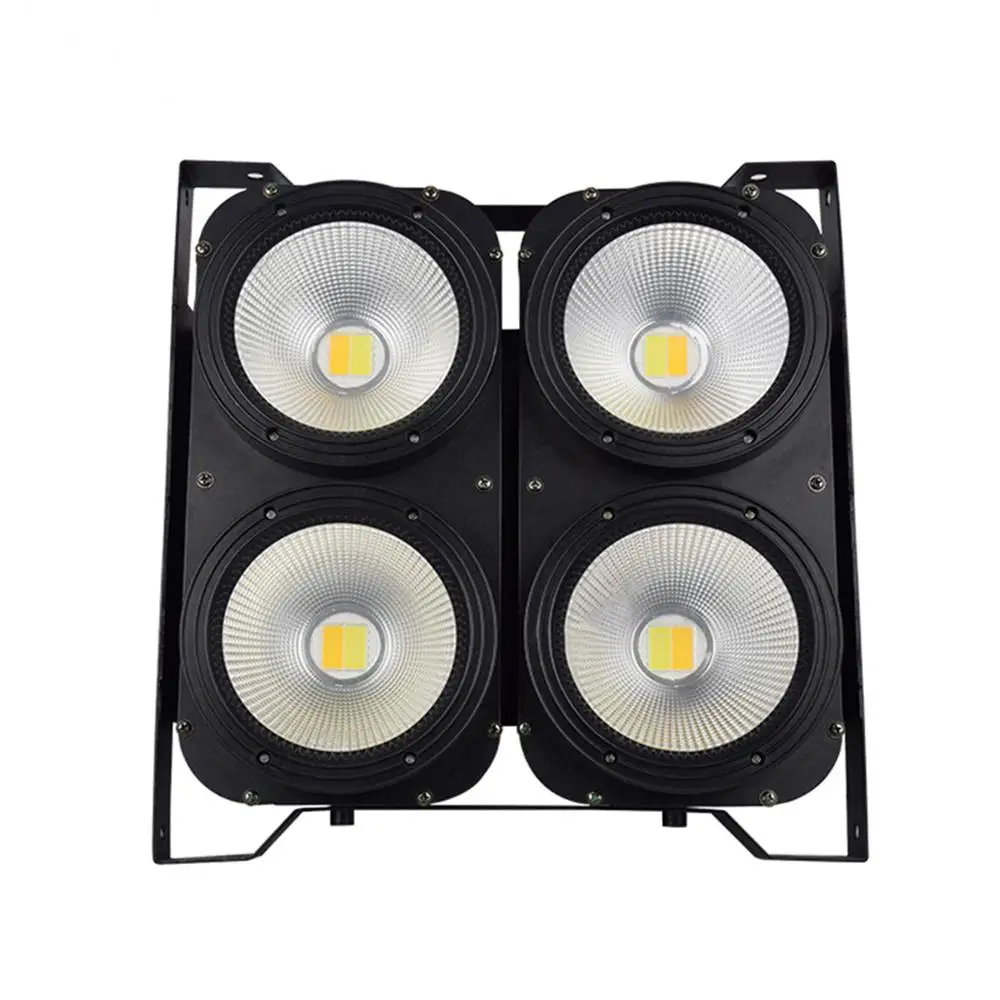 Pаспродажа Светодиодный COB 4*100 Вт внутренний COB 4-глазсветильник свет для аудитории DMX512 светодиодный световой эффект для диджеев, пабов, дискотек, вечер...