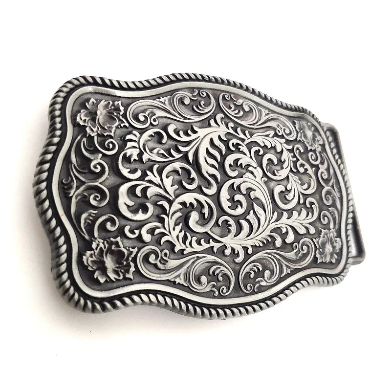 Ковбойская металлическая Цветочная пряжка для ремня в западном стиле мужские