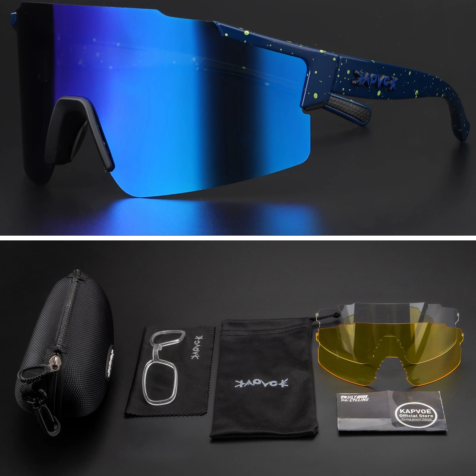 

Kapvoe Cycling Glasses TR90 MTB Outdoor Road Bike Sport Cycling mens sunglasses Mountain Riding Eyewear UV400 Bicycle Goggles
