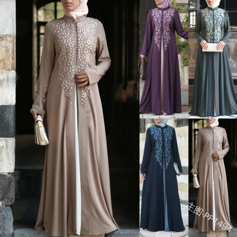 Женское платье abaya в мусульманском стиле размера плюс 5xl турецкий кафтан