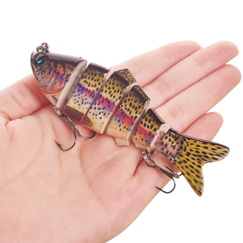 

1pcs Multi Sections Fishing Lure 6-Segment 10cm 18g Jointed Minnow Swimbait Crankbait Artificial Hard Bait Wobblers Treble Hooks