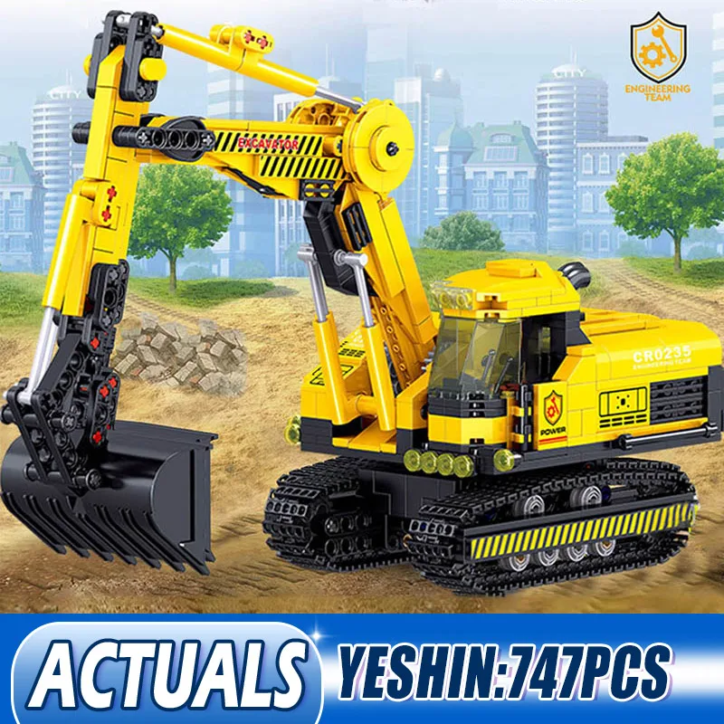 Высокотехнологичный автомобиль Yeshin маленький экскаватор бульдозер кран