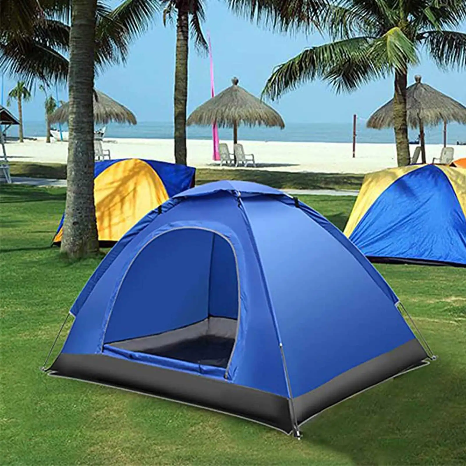 

Beach Folding Tents Lightweight Tent 2 Person Waterproof Windproof And Sunscreen Awning For Outdoor Camping Or Travel