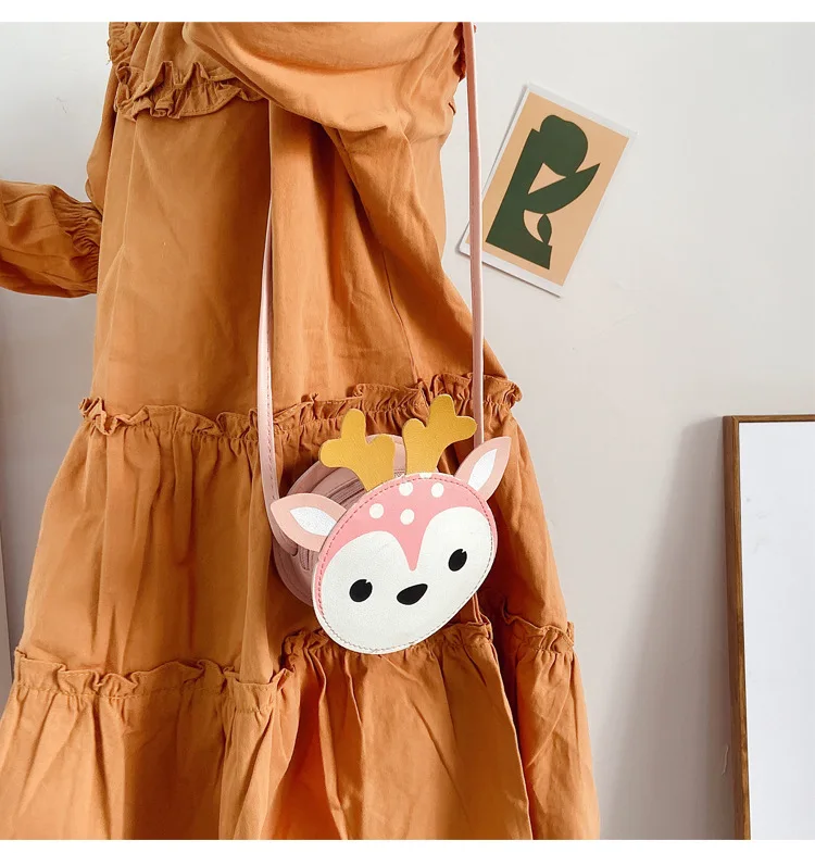 Cute Children's Round Small Shoulder Bags Fashion Kids Princess Accessories Messenger Bag Lovely Baby Girls Coin Purse Handbags