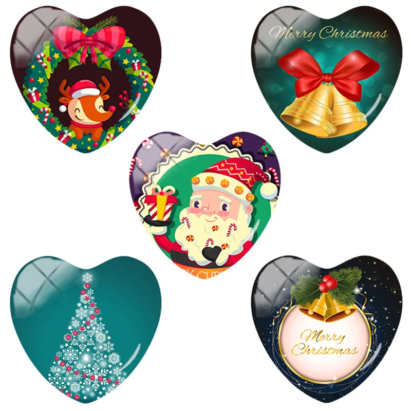 TAFREE Рождество мода в форме сердца художественная фотография 25 мм DIY стеклянный