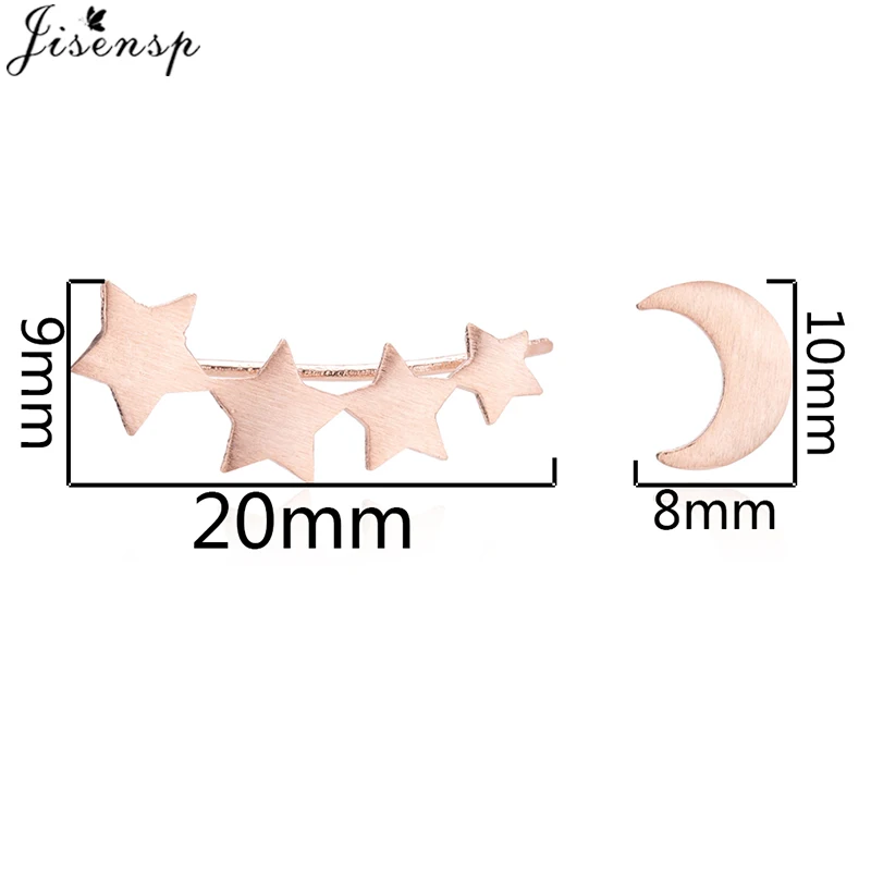 Новое поступление медные серьги Jisensp простые милые в форме Луны модные ювелирные