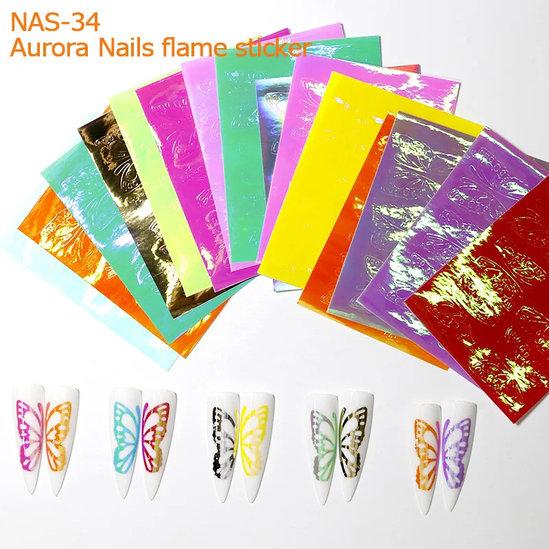 

1 High-end Holographic Nail Sticker 16 Colors Holographic Nail Sticker Nail Sticker Nail Decor Nail Art Design