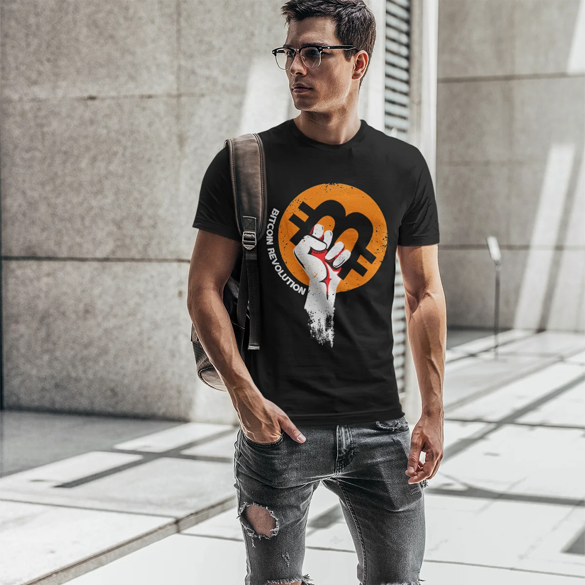 Мужская пришло время для Plan B Bitcoin BTC криптовалюта футболки блокчейн гик одежда