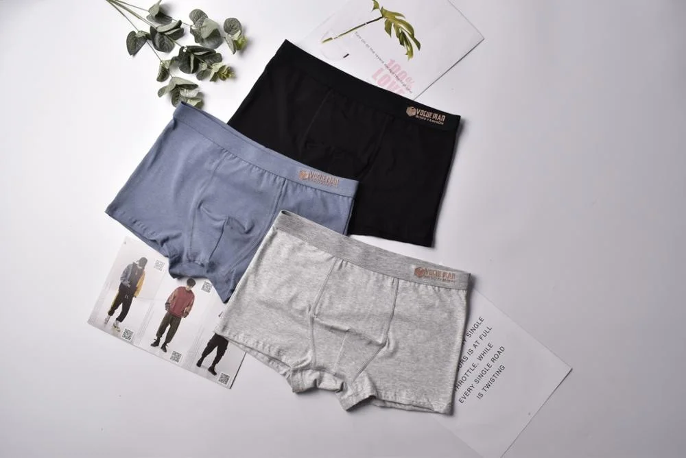 

NXY LYX017 New style men's pure cotton underwear U protruding breathable plus size underwear solid color mid-rised boxer shorts