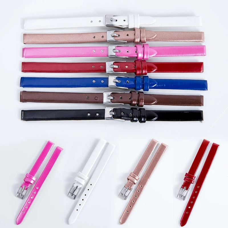 8 мм цветной кожаный для наручных часов ремень ремешки универсальный ремешок