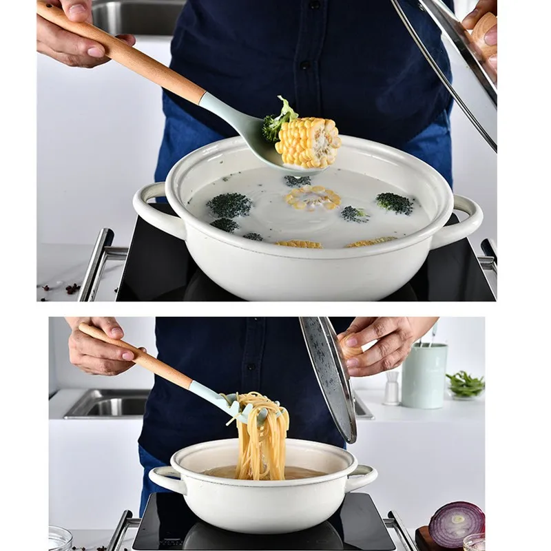 Силиконовая кухонная утварь набор термостойких кухонных принадлежностей