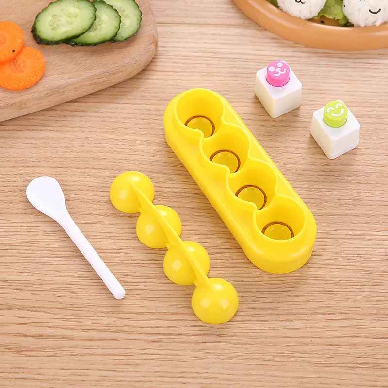 

1Set Rice Ball Mold Ball Shaped Sushi Mold Rice Roll Shaking Mould DIY DIY Bento Tools with Spoon Seaweed Embossing Mold