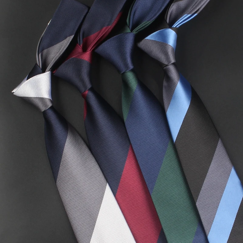 

Мужской Жаккардовый плетеный галстук, 8 см, 2022, галстук ручной работы в полоску, классический воротник для деловой вечеринки, галстук, свадеб...
