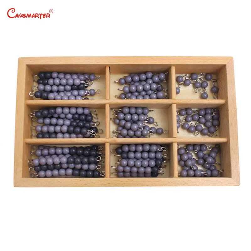Профессиональная математическая шахматная доска Монтессори цепи с бусинами