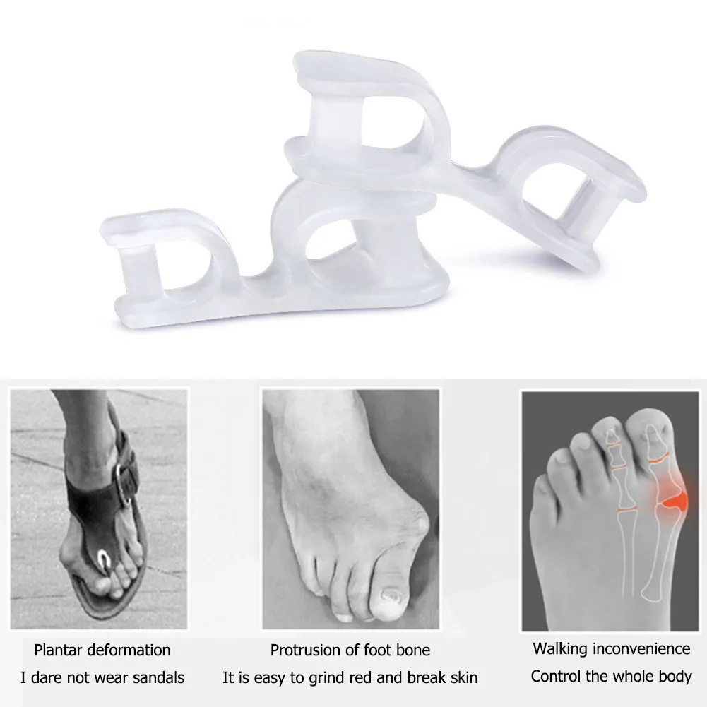 

1 Pair Toe Separator Bunion Hallux Valgus Orthosis Overlapping Correctors