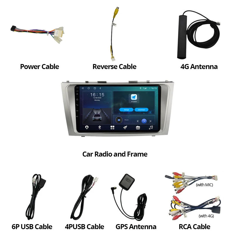 

NAVICAR 2Din Android10 Car Radio For Toyota Camry 2006-2011 GPS Navigation Stereo Receiver Car Multimedia Player DSP Auto Radio