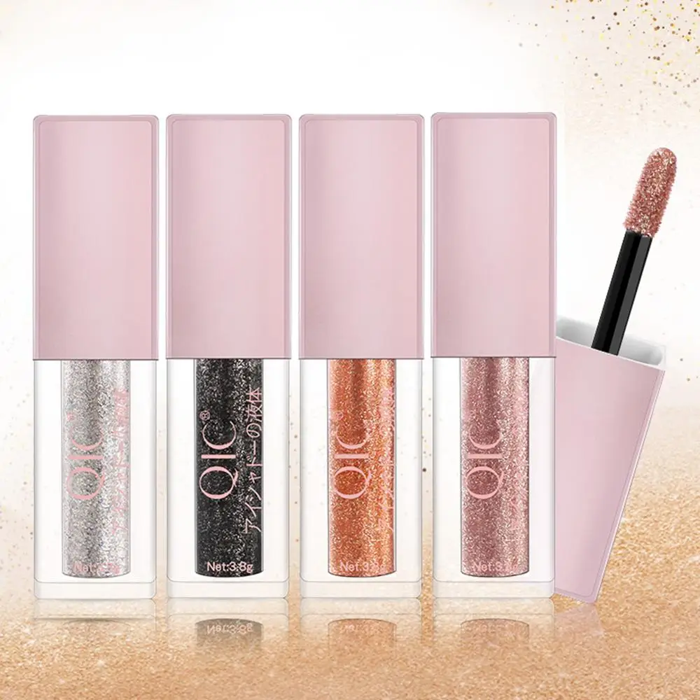 8 цветов жидкие тени для век алмазные блестящие кисть ручка водостойкая