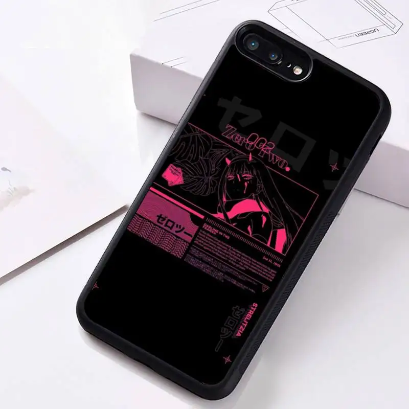 zero two darling in the franxx phone case rubber for iphone 12 11 pro max mini xs max 8 7 6 6s plus x 5s se 2020 xr cover free global shipping