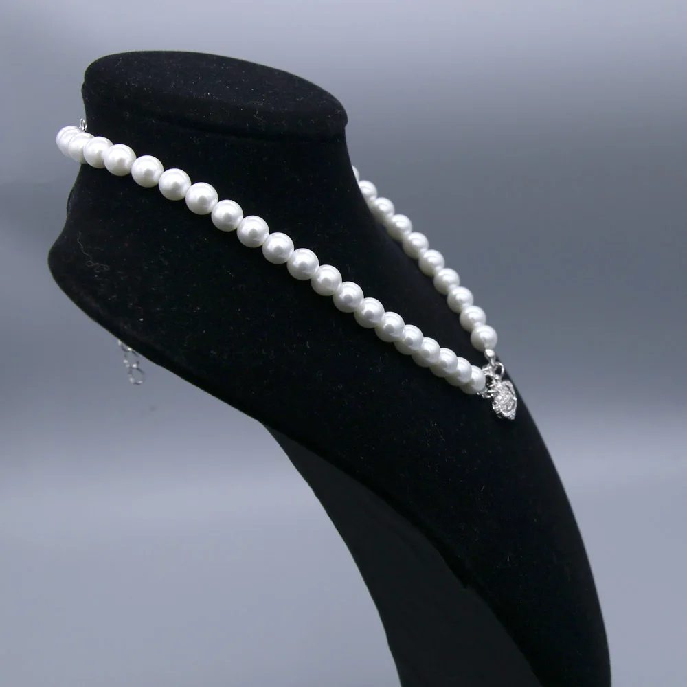 

Collier court perle Niche Ins Style collier ras du cou de luxe pour les femmes bijoux de fete d'anniversaire mother of pearl