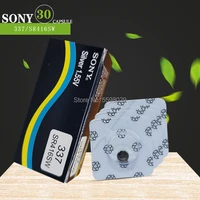 30pcs for sony original new single grain watch battery 337 sr416sw silver 1 55v button cell battery for watch led headphone