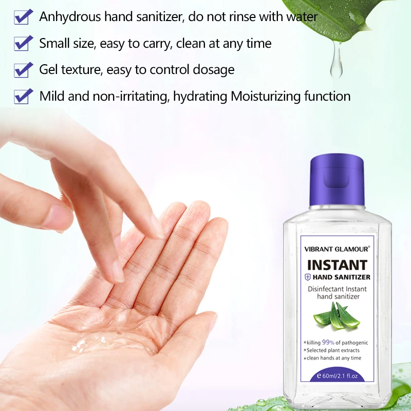 Яркий гламурный набор геля для дезинфекции рук экстракт алоэ увлажняющий