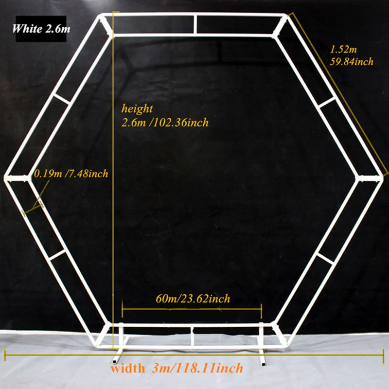 Шестигранный Свадебный арочный фон Пергола Воздушный Шар АРКА металлический