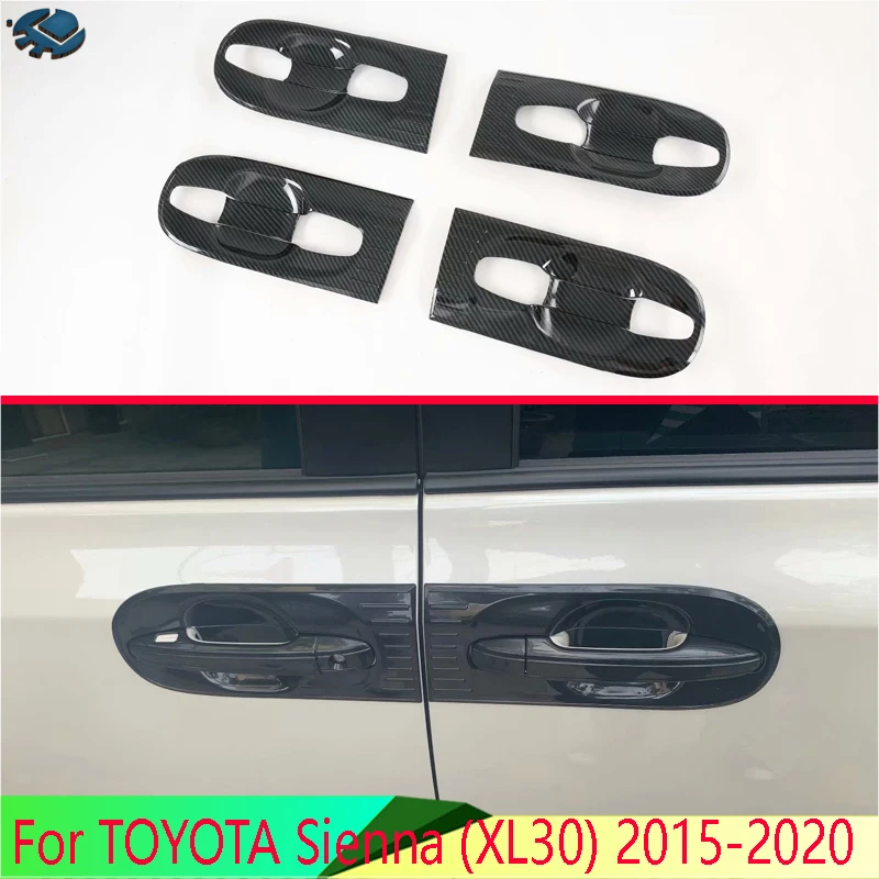 

Хромированная крышка дверной ручки из АБС-пластика для TOYOTA Sienna (XL30) 2013-2020, крышка чашки, вставка для отделки полости, декоративное формование