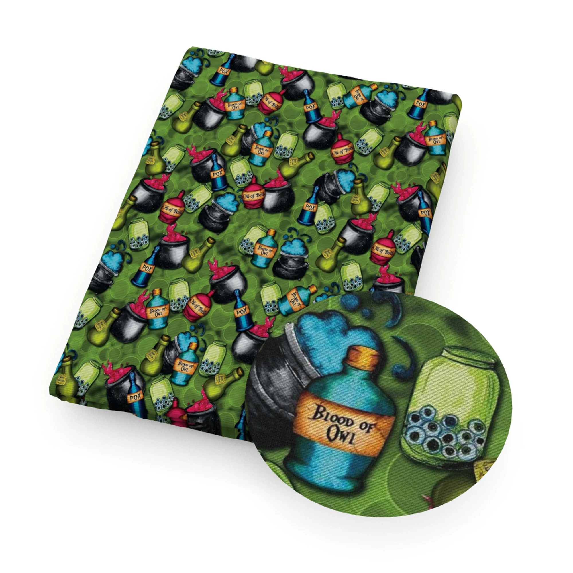 Ткань из полиэстера и хлопка с принтом в виде глаза для Хэллоуина | Дом сад