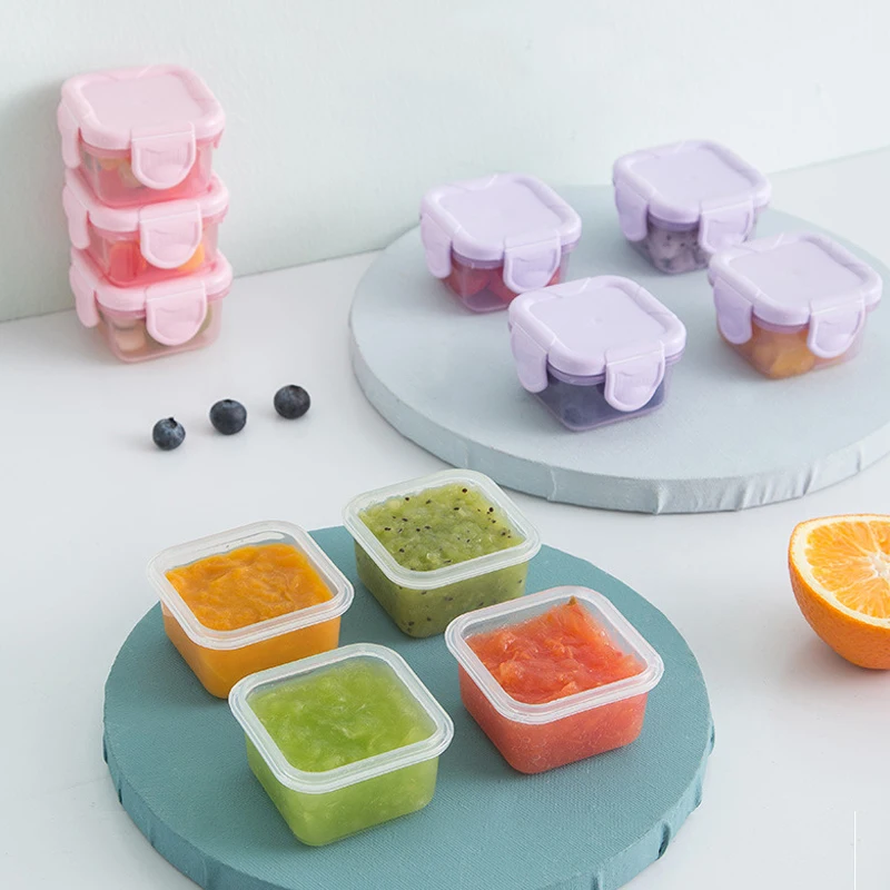 

Food Storage Container Small Plastic Box Moisture-proof Storage Box with Leakproof Lid Mini Packaging Box Kitchen Accessories