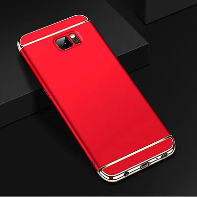 Red Роскошный металлизированный чехол для телефона для Samsung Galaxy S8 S9 плюс S6 S7 край J4 J6 A50 A40 A60 A70 A20 A30 A10 жесткий чехол - Цвет: Red