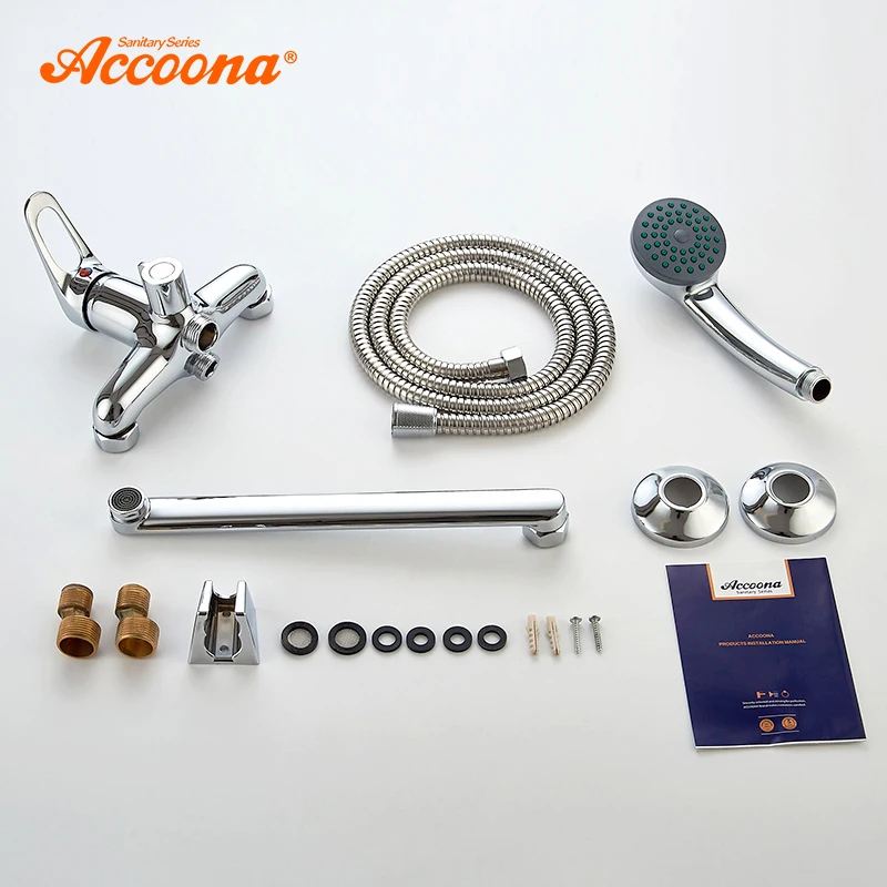 Смеситель для душа Accoona A7150 кран ванной комнаты с ручным распылителем настенный