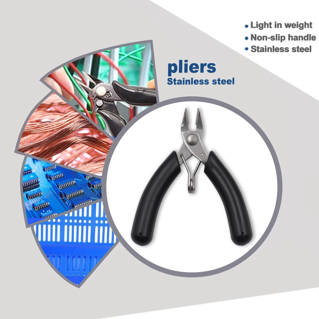 

Диагональные плоскогубцы 3,5 дюйма нескользящие мини-плоскогубцы ручные портативные электрики для изготовления проволоки бытовые кусачки ...