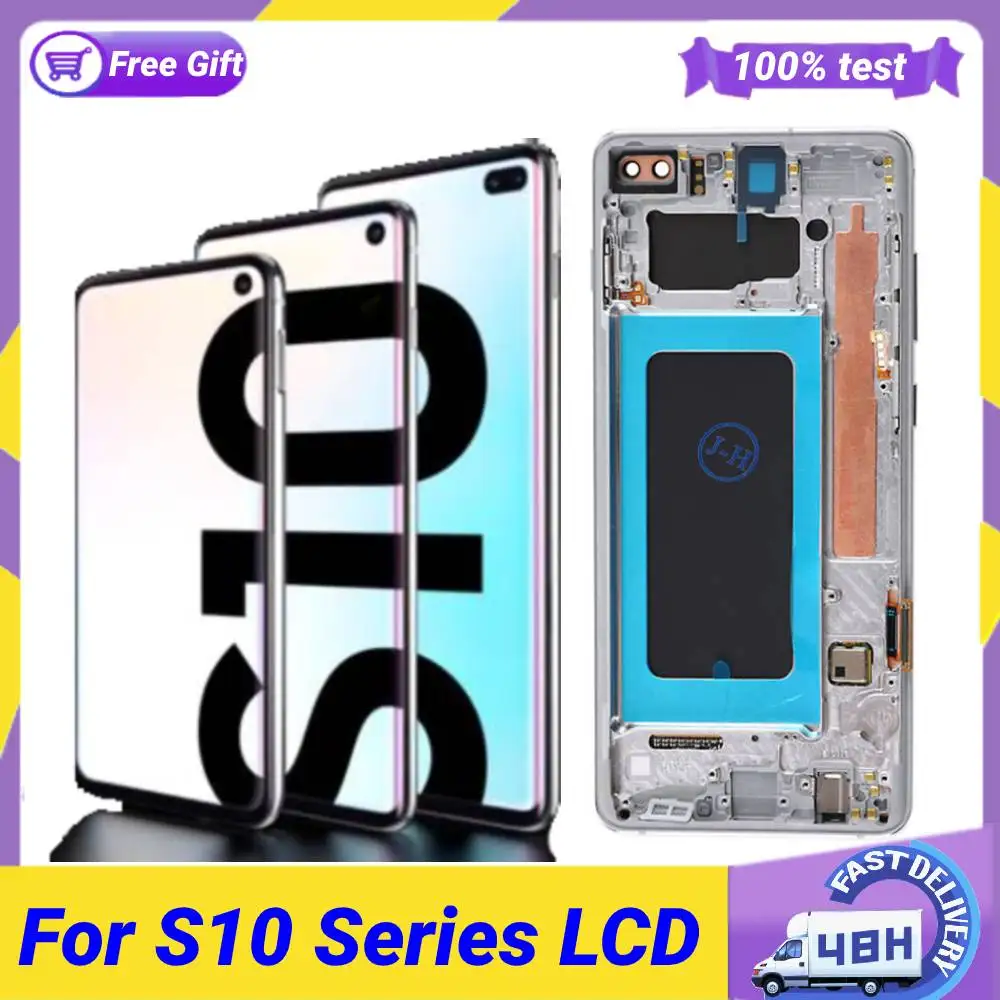 

Оригинальный 100% хорошо подходит для S10 S10E S10 + ЖК-дисплей для SAMSUNG Galaxy S10 G973 ЖК-дисплей S10 Plus G975 сенсорный экран дигитайзер в сборе