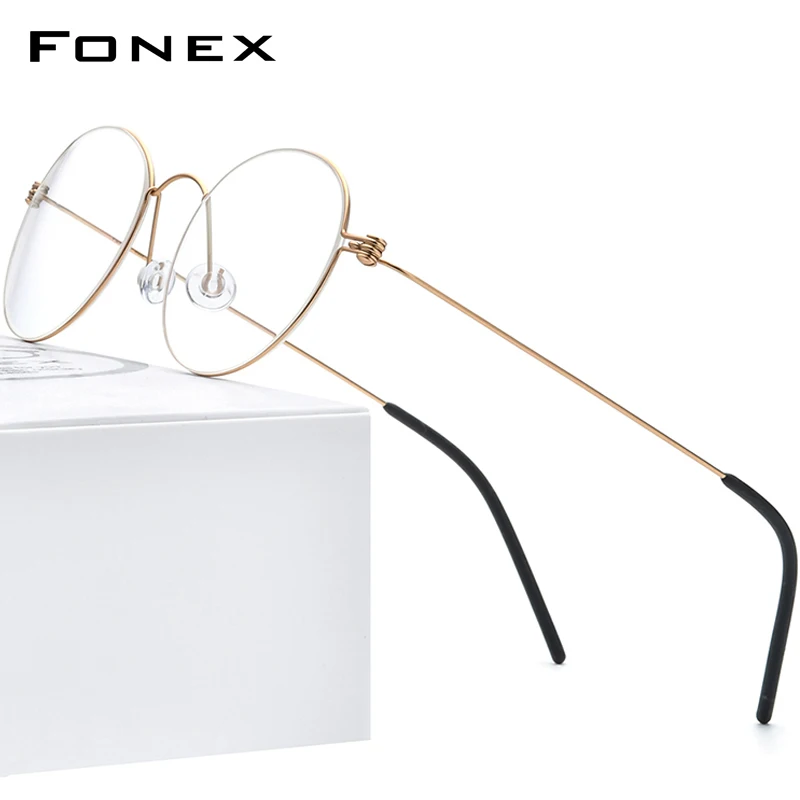 FONEX B Титан Близорукость Оптические оправы для очков Для мужчин с диоптриями в