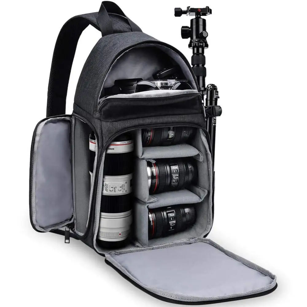 CADeN Camera Bag Large Capacity Waterproof Shockproof Backpack for Canon Sony Nikon Fuji Pentax SLR DSLR Lens Tripod | Электроника