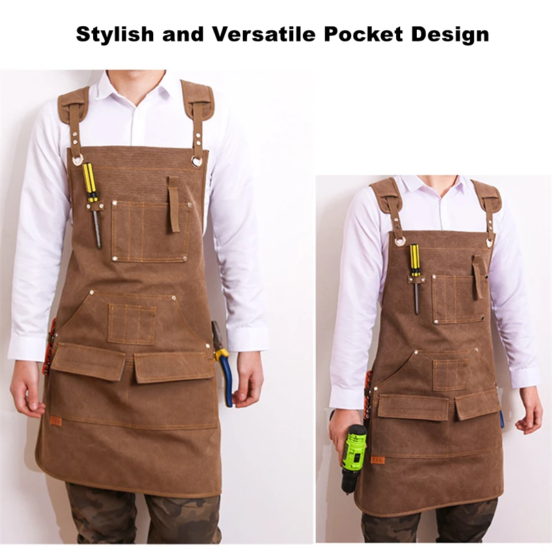 

Деревообрабатывающие выпечки, Парикмахерская, ресторан, официант, унисекс, рабочие фартуки, униформа для женщин и мужчин, модный холщовый ф...