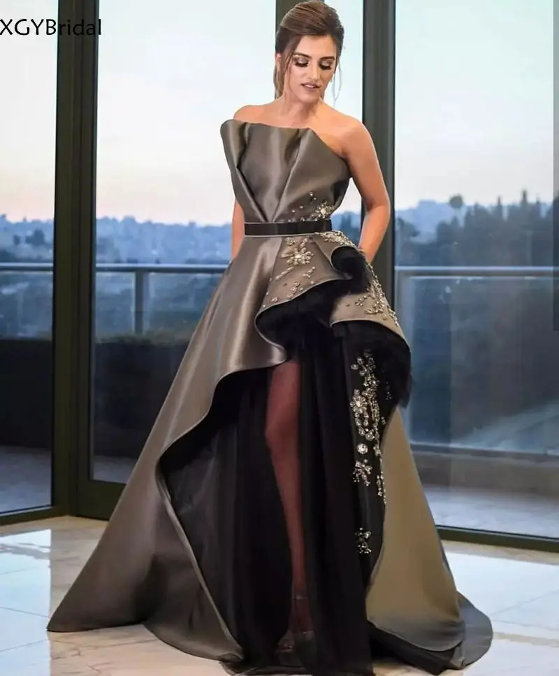 Фото Новое Вечернее платье с высоким Боковым Разрезом платья для выпускного вечера 2021