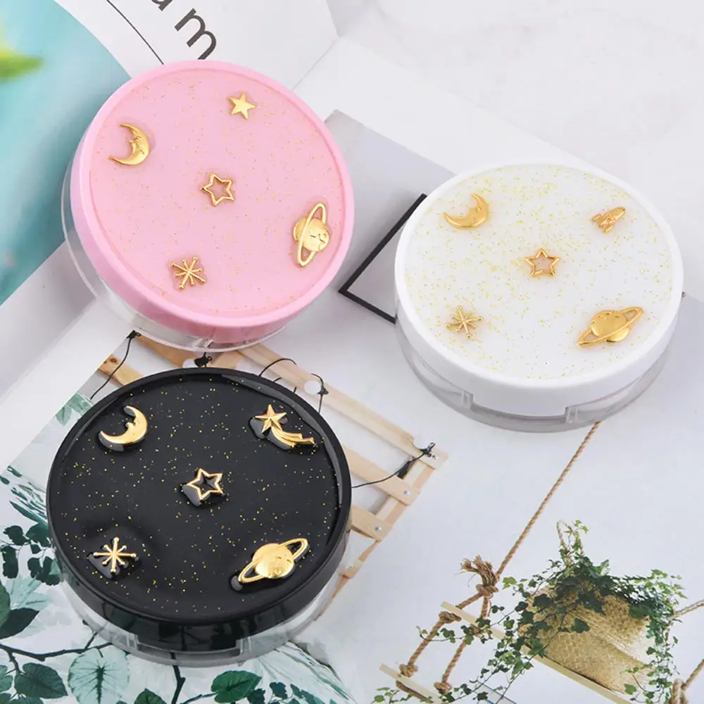 Чехол для женских контактных линз чехол с круглыми черными линзами в форме