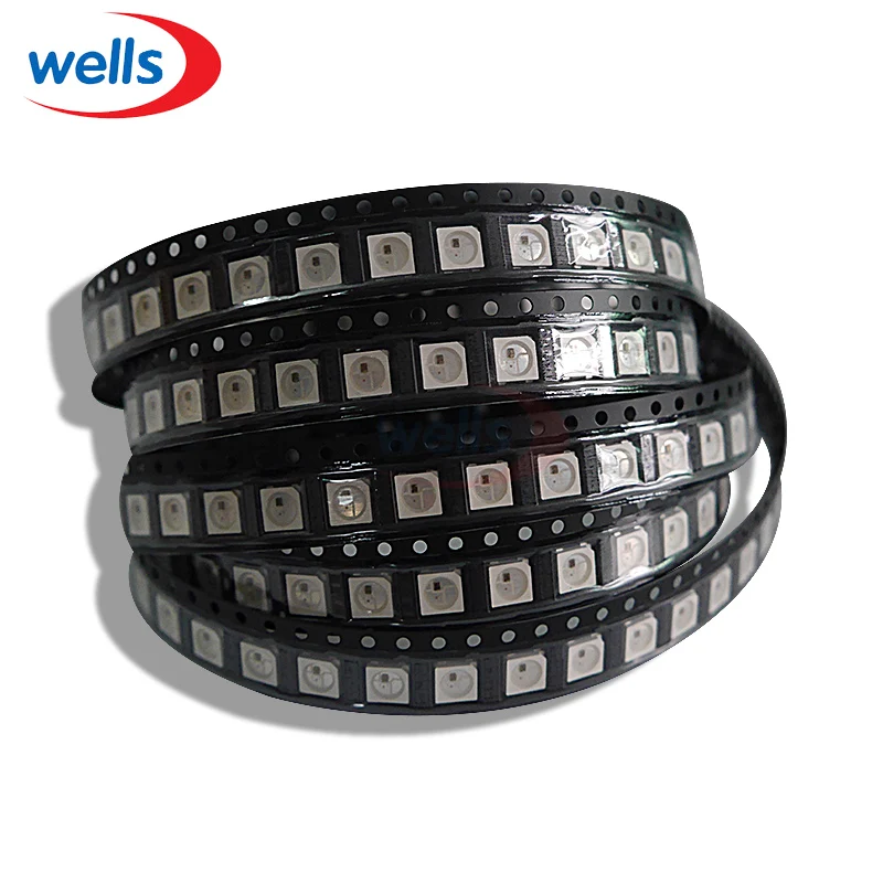 5 ~ 1000 шт. WS2812B светодиодный чип 5050 RGB SMD Черный/Белый версия WS2812 индивидуально
