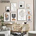 Плакаты на стену в минималистском стиле, с геометрическим рисунком, на холсте, с абстрактным принтом, современные настенные картины для декора гостиной