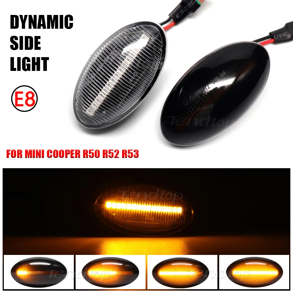 

Светодиодный динамический мигающий поворотный сигнал, боковой габаритный фонарь для BMW MINI Cooper R50 R52 R53 2002-2008