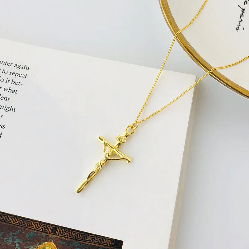 1 шт. Акция Новое поступление S925 Стерлинговое серебро кулон с Иисусом ожерелье